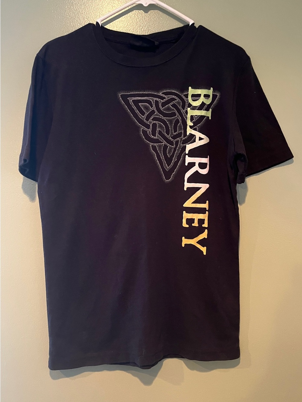 Blarney Castle Black Tee with Vertical Logo